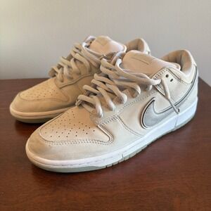 Men's Nike Dunk Low SB Gray Silver Swoosh Size 10.5